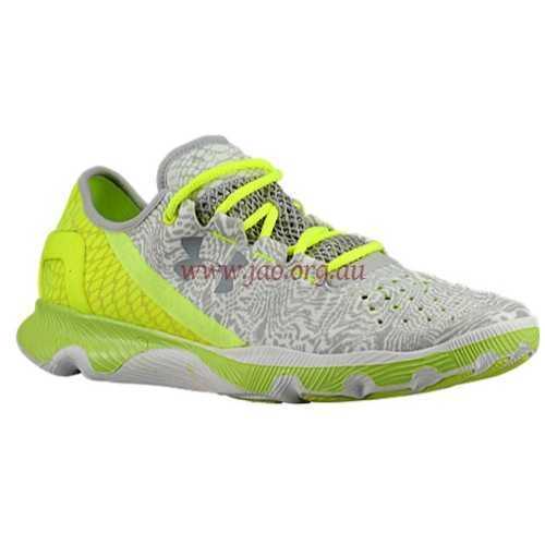 (Aluminum/High Vis Yellow/Steel) Under Armour Speedform Apollo Girls' Grade School Australia Shoes - 2341-053